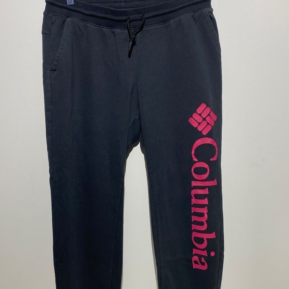 Columbia Men's High-Rise Drawstring Activewear Black Jogger Pants Size L